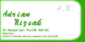 adrian mizsak business card